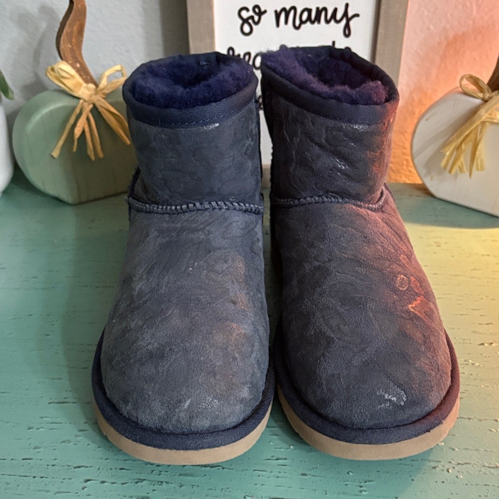 Cozy Blue Ugg  Boots SZ 5 Wos box 162